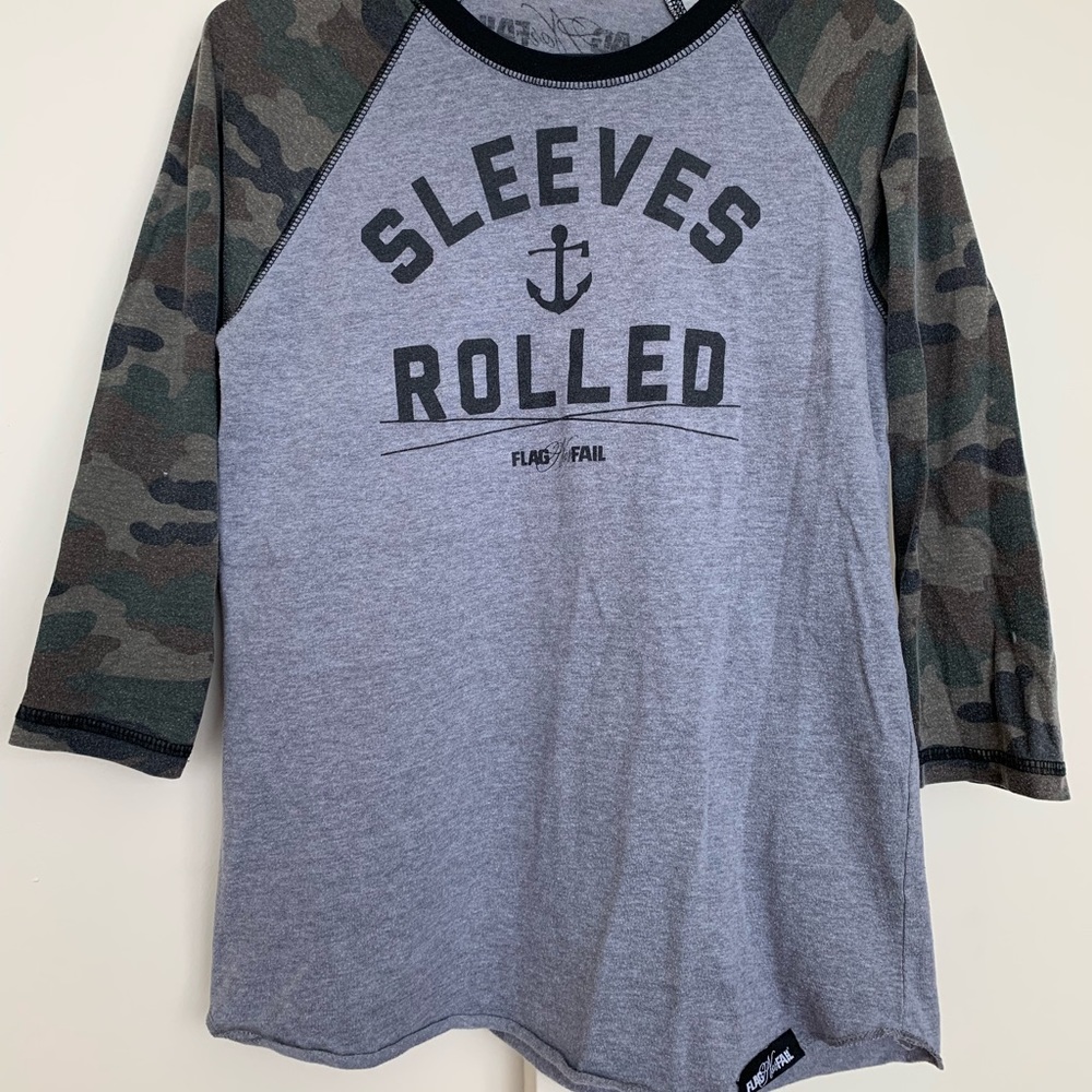 Flag not fail camp baseball T